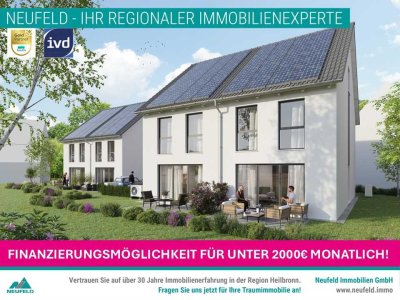 Doppelhaushälfte - Massivbauweise im Komplettpaket mit einer Finanzierungsoption für unter 2000€