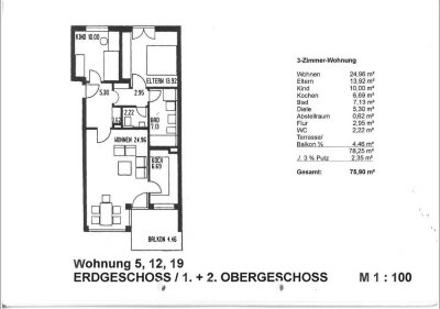 Neuwertige EG-Wohnung mit drei Zimmern sowie Terrasse und Einbauküche in Ulm