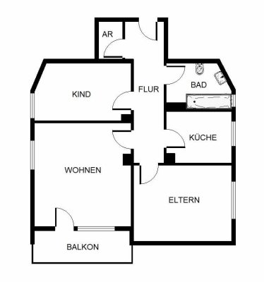 Helle 3-Zimmer-Wohnung in Gelsenkirchen Hassel