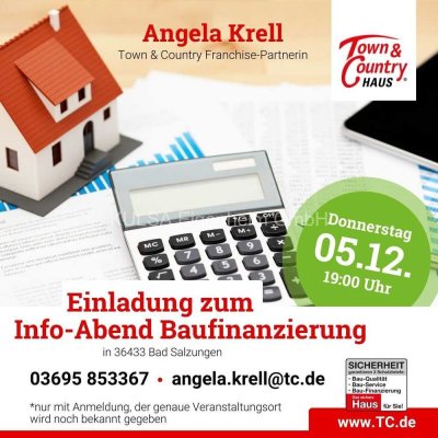 Einladung zum kostenlosen Info-Abend-Was Sie schon immer über Baufinanzierung wissen wollten! Bitte