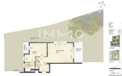 KREMSER WOHNDOMIZIL2Zi- 63qm- Gartenwohnung, Lift, Tiefgarage, in beliebter Grünruhelage