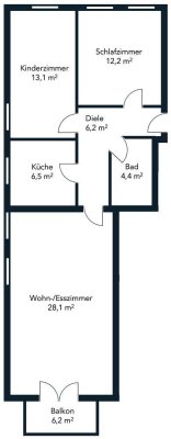 Exklusive, neuwertige 3-Raum-Wohnung mit gehobener Innenausstattung, Balkon und EBK in Zirndorf