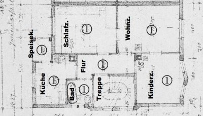 3-Raum-Hochparterre-Wohnung mit Balkon und EBK für Wohngemeinschaft möbliert