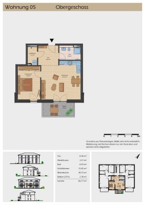 Ansprechende 2-Zimmer-Wohnung im 1. Obergeschoss und EBK in Hanerau-Hademarschen