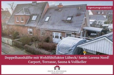 Doppelhaushälfte mit Wohlfühlfaktor Kamin, Carport, Sauna & Vollkeller!