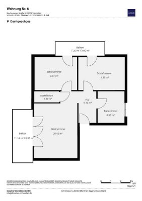 *** Bezugsfertig 2025 *** Traumhafte Dachgeschoss-Wohnung großem Südbalkon ***