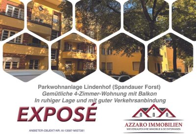 Kapitalanlage! Parkwohnanlage Lindenhof Charmante 4 Zimmer Wohnung mit Balkon