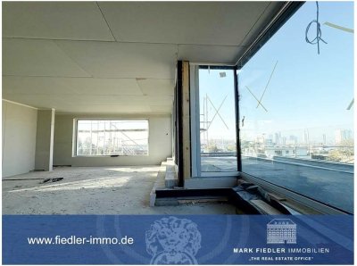 Materialien aussuchen und einziehen! Penthouse mit Skylineblick