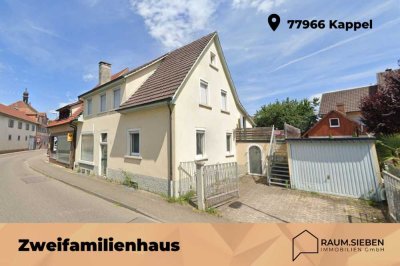 Praktisches Zweifamilienhaus mit Garage und Keller * 77966 Kappel-Grafenhausen