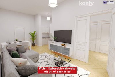 Sorgenlos - Konfigurieren Sie mit! Exklusive, sanierte ca. 70 m² Altbauwohnung in der Hofgasse, Stadtzentrum von Graz!