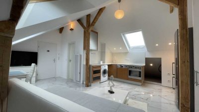 Schöne möblierte Dachgeschoss-Wohnung in Ffm/Nordend