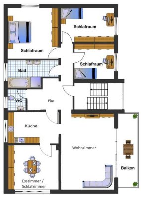 Ruhig gelegene 5-Zimmer-Wohnung in zentraler Lage von Südlohn