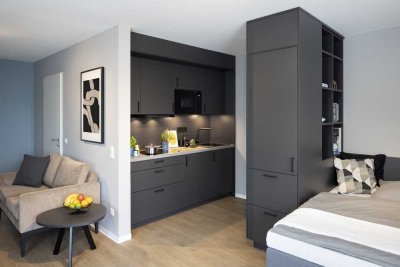 mio Comfort Apartment: Vollmöbliertes 1-Zimmer-Apartement mit WLAN und Designerküche