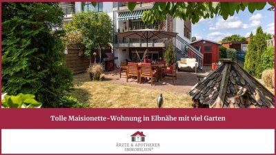 Tolle Maisonette-Wohnung in Elbnähe mit viel Garten