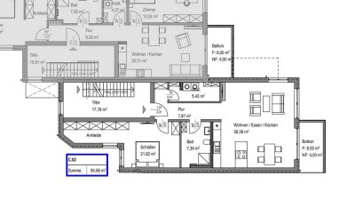 2 ZKB Neubauwohnung im Obergeschoss C02