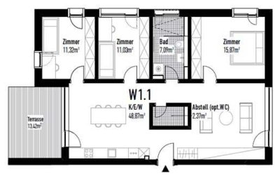 Schöne EG-Wohnung  mit Nord-West-Ausrichtung und Gartenanteil