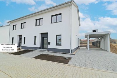 moderne, ökologische, energieeffiziente und barrierearme Doppelhaushälfte zur Miete in Kochstedt