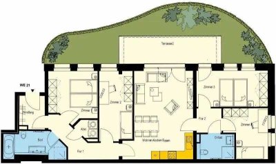 Exklusive 5-Raum-Erdgeschosswohnung mit moderner Innenausstattung mit Gartenbereich im Zentrum-Süd