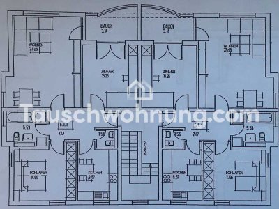 Tauschwohnung: Helle 3 Zimmerwohnung mit Balkon in Herdern gegen 4-5 ZW