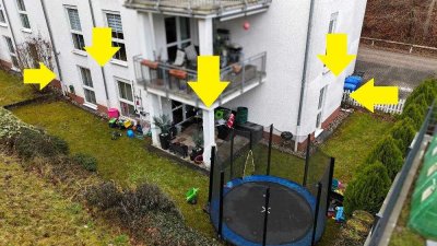 +++ Moderne Erdgeschosswohnung mit Südterrasse, Garten, 2 Stellplätzen, vermietet im Naturpark Pf...