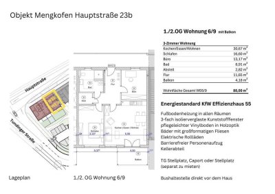 Exklusive Neubau 3-Zimmer-Wohnung in Mengkofen