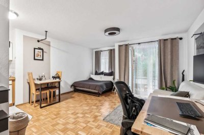 Absolute Bestlage ! Attraktive und ruhige 1-Zimmer-Wohnung mit EBK und Balkon im Rodgebiet