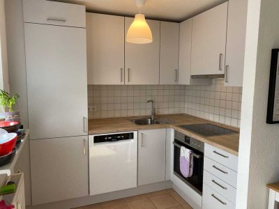 3 Zimmer-Maisonette-Wohnung plus 0,5 Zimmer offene Empore z.b. Büro mit Loggia/ Fernelbblick