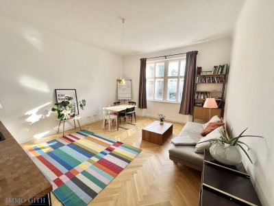 Komplett renovierte, helle Altbau-Wohnung mit Lift, in U4+U6-Nähe und großem Balkon/Terrasse zu kaufen!