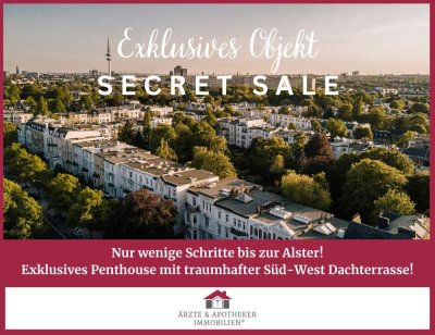 Nur wenige Schritte bis zur Alster!
Exklusives Penthouse mit traumhafter Süd-West Dachterrasse!