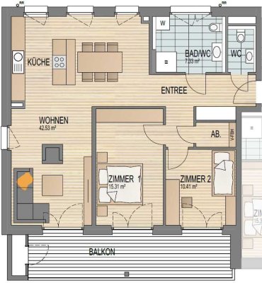 Wohnen auf höchster Ebene in Osterath mit sonnigem Balkon (Wohnung 1.11)