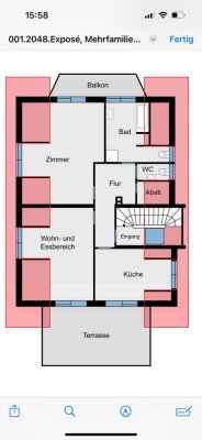 Stilvolle 2,5-Zimmer-DG-Wohnung mit Balkon und Einbauküche in Karlsruhe hohenwettersbach