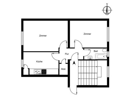 Kernsanierte 2 Zimmer Wohnung am Eilbekpark