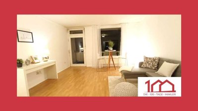 ***Moderne 1-Zimmer-Wohnung in Offenbach mit Balkon, Skyline-Blick und Tiefgaragenstellplatz