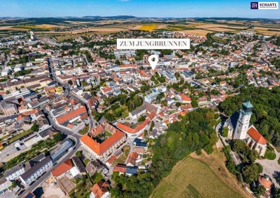 ZUM JUNGBRUNNEN! Ab ins Dachgeschoss ohne Schrägen! Familien-Hit mit Balkon und Terrasse! Beste Infrastruktur + Hochwertige Materialien + Garagenplatz optional!