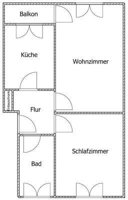 Tolle 2-Zimmer-Wohnung mit neuem Bad und Balkon