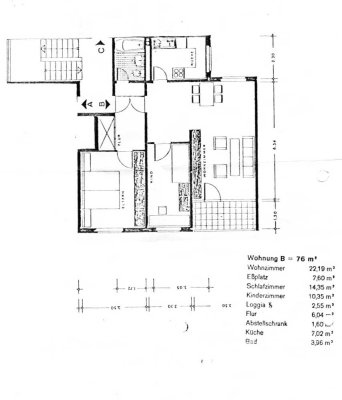 Modernisierte 3-Zimmer-Wohnung mit Balkon und Einbauküche incl. Tiefgarage in Monheim am Rhein