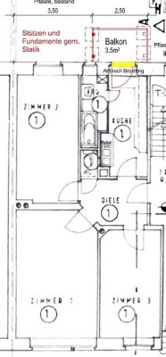 Zentralgelegene energieeffiziente 3 Zi Altbauwohnung (Erdgeschoss) in Mainnähe