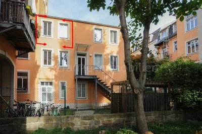 Hechtviertel - bezugsfreie 1-Zimmerwohnung im Mittelhaus 2.OG - Fernwärme geplant