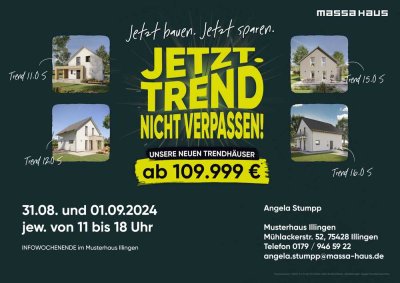 ! JETZT ! Energieeffizientes Einfamilienhaus zum Aktions-Preis ! Bauen Sie mit massa haus !