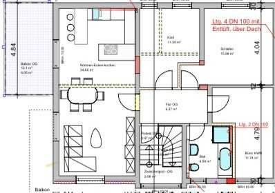 4,5-Zimmer-Wohnung mit Gartenparadies und Garage