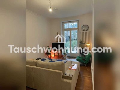 Tauschwohnung: Biete 3 Z. renovierter Altbautraum mit großem Balkon+Garten