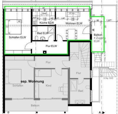 Komplett sanierte 2-Zi-Einlieger-Wohnung in gehobener Ausstattung, EBK, Balkon in Etzenrot