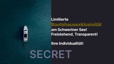 Limitierte Bootshausexklusivität am Schweriner See! Freistehend, Transparent! Ihre Individualität