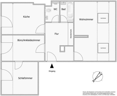 Sanierte, schön helle 3-Zimmer DG-Wohnung in Düsseldorf Wersten