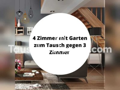 Tauschwohnung: Tausche 4Zimmer mit Garten gegen 3Zimmer mit Balkon