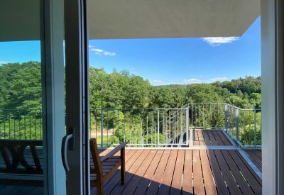 Neuwertige 2-Zimmer-Terrassenwohnung mit Balkon und EBK in Schönaich