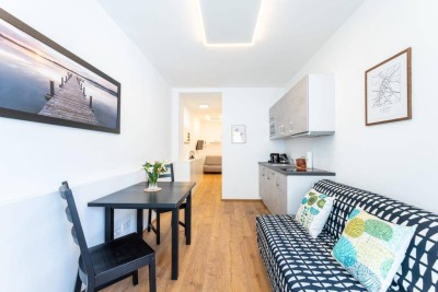 Genießen Sie den Städtetrip von einem schicken Studio-Apartment aus