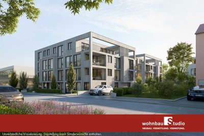 Rohbau steht - jetzt besichtigen! 4,5-Zi.-Neubau-Wohnung mit tollem Energiekonzept in Holzbauweise!