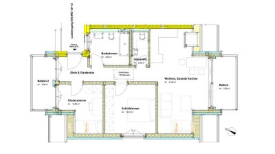 Exclusive 3-Zimmer-Dachgeschoßwohnung mit 2 Balkonen und zusätzlichen Spitzboden