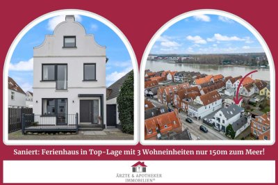 Saniert: Ferienhaus in Top-Lage mit 3 Wohneinheiten nur 150m zum Meer!